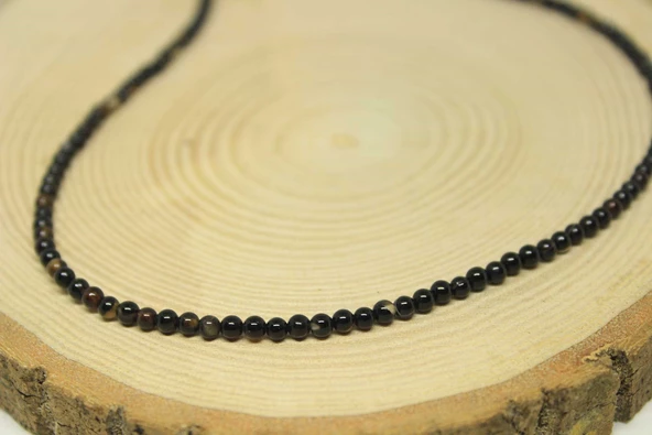 Bileklik Boy Akik Taşı Yarım Dizi 3mm (24905) (17CM UZUNLUĞUNDADIR) - 3