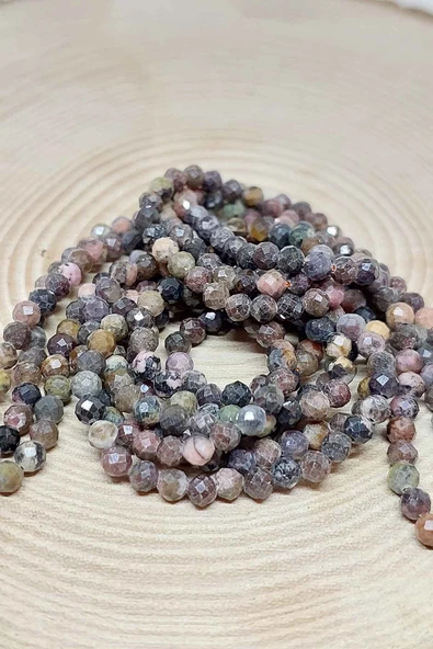 Bileklik Boy Rodonit Taşı Yarım Dizi 3mm (17CM UZUNLUĞUNDADIR) ürün görseli 1