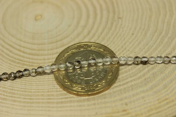 Bileklik Boy Rutil Kuvars Taşı Yarım Dizi 3mm (17CM UZUNLUĞUNDADIR) - 3