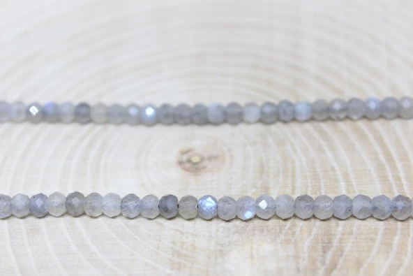 Bileklik Boy Labradorit Taşı Rondela Faset Kesim 3.5*2.5mm Yarım Dizi (17CM UZUNLUĞUNDADIR) - Resim 5