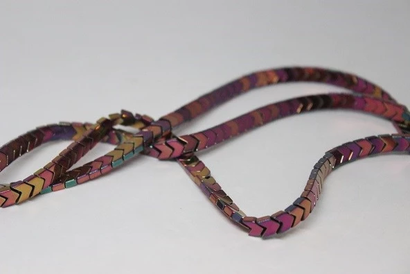 Bileklik Boy Hematit Taşı Yarım Dizi (17315) (18CM UZUNLUĞUNDADIR) - Resim 5