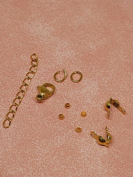 Çelik Gold Takı Kapama Klips Seti/10 adet (51280) - Resim 2