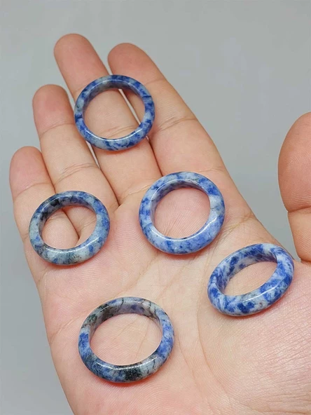 Sodalit Taşı Yüzük 6mm Kalınlığında (Standart Ölçü) (51496) - 1