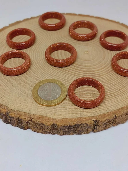 Yıldız Taşı Kahverengi Yüzük 6.5mm Kalınlığında (Standart Ölçü) (51492) - Resim 3