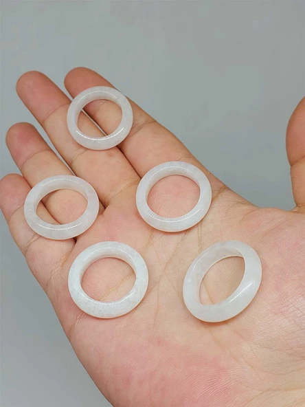 Kristal Kuvars Taşı Yüzük 6mm Kalınlığında (Standart Ölçü) (51508)