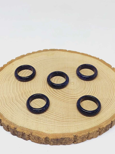 Yıldız Taşı Lacivert Yüzük 6.5mm Kalınlığında (Standart Ölçü) (51500) - 2