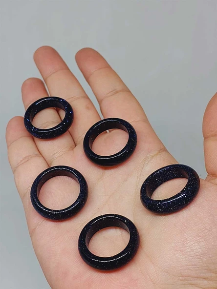 Yıldız Taşı Lacivert Yüzük 6.5mm Kalınlığında (Standart Ölçü) (51500) ürün görseli