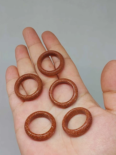 Yıldız Taşı Kahverengi Yüzük 6.5mm Kalınlığında (Standart Ölçü) (51492) ürün görseli