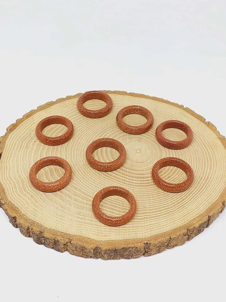 Yıldız Taşı Kahverengi Yüzük 6.5mm Kalınlığında (Standart Ölçü) (51492) - Resim 2