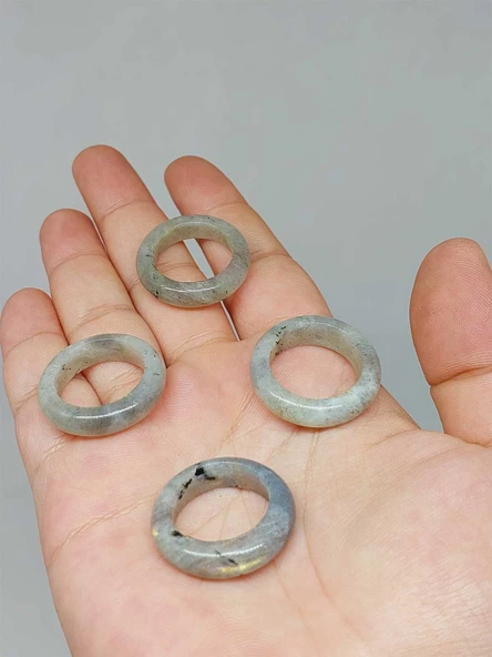 Labradorit Taşı Yüzük 6mm Kalınlığında (Standart Ölçü) (51502) ürün görseli