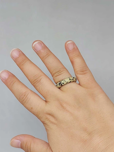 Yüzük Jasper Taşı 6mm Kalınlığında (Standart Ölçü) (51504) - 4