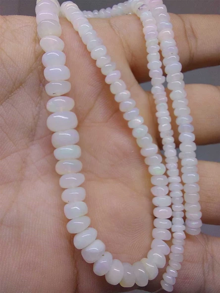 Avustralya Opal Taşı Kolye Yansımalı Renkler 43 Karat Çelik Kapama (51276) - Resim 6