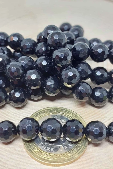 Bileklik Boy Turmalin Taşı Faset Kesim Yarım Dizi 8mm (18CM UZUNLUĞUNDADIR) - Resim 4