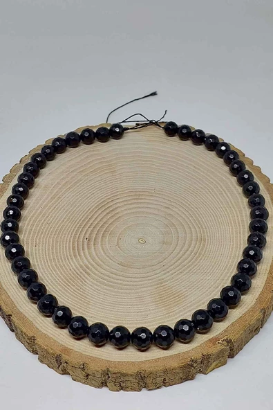 Bileklik Boy Turmalin Taşı Faset Kesim Yarım Dizi 8mm (18CM UZUNLUĞUNDADIR) - Resim 2