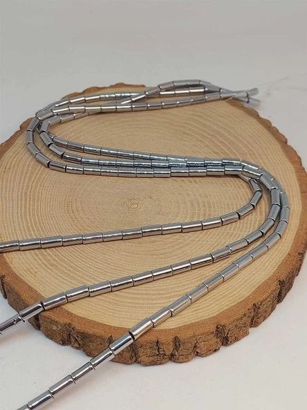 Bileklik Boy Hematit Taşı Yarım Dizi 3.5*8mm (48202) (18CM UZUNLUĞUNDADIR) - 3