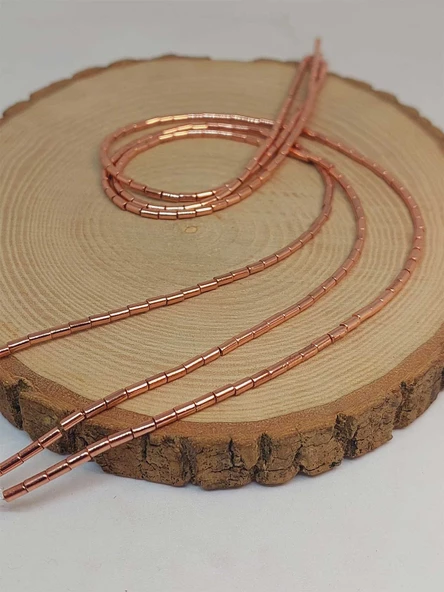 Bileklik Boy Hematit Taşı Yarım Dizi 2*4mm (48158) (18CM UZUNLUĞUNDADIR) - 3