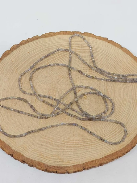 Bileklik Boy Labradorit Taşı Küp Şekilli Dizi 2mm (51142) Yarım Dizi (17CM UZUNLUĞUNDADIR) - Resim 4