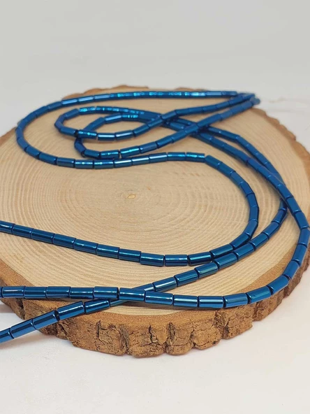 Bileklik Boy Hematit Taşı Yarım Dizi 3.5*8mm (48200) (18CM UZUNLUĞUNDADIR) - Resim 3