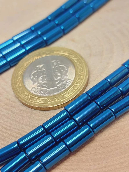 Bileklik Boy Hematit Taşı Yarım Dizi 3.5*8mm (48200) (18CM UZUNLUĞUNDADIR) - Resim 2