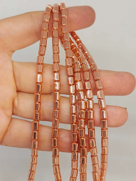 Bileklik Boy Hematit Taşı Yarım Dizi 4*5.5mm (48136) (18CM UZUNLUĞUNDADIR) ürün görseli