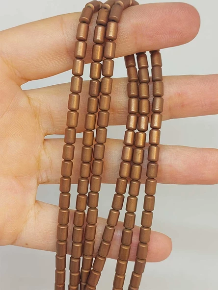 Bileklik Boy Hematit Taşı Yarım Dizi 4*5.5mm (48142) (18CM UZUNLUĞUNDADIR)