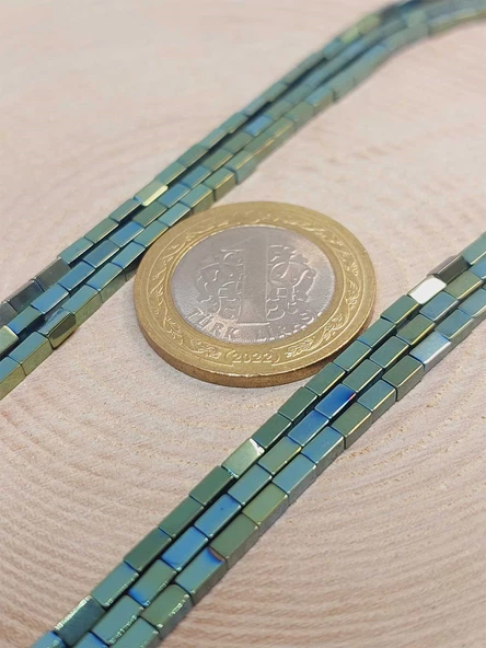 Bileklik Boy Hematit Taşı Dizi 2*4mm (49666) Yarım Dizi (17CM UZUNLUĞUNDADIR) - 2