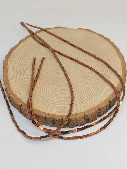 Bileklik Boy Hematit Taşı Dizi 2*4mm (49664) Yarım Dizi (17CM UZUNLUĞUNDADIR) - Resim 3