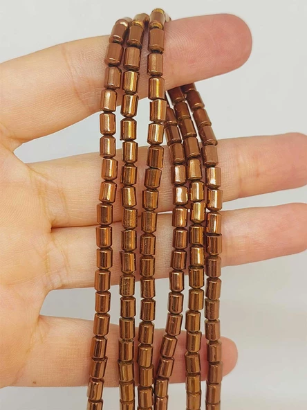 Bileklik Boy Hematit Taşı Yarım Dizi 4*5.5mm (48146) (18CM UZUNLUĞUNDADIR)