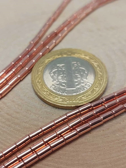 Bileklik Boy Hematit Taşı Yarım Dizi 2*4mm (48158) (18CM UZUNLUĞUNDADIR) - 2