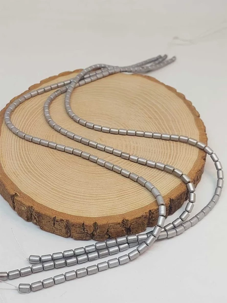 Bileklik Boy Hematit Taşı Yarım Dizi 4*5.5mm (48132) (18CM UZUNLUĞUNDADIR) - 3