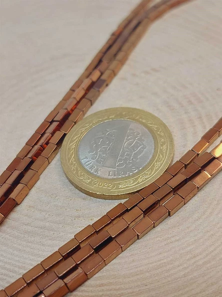 Bileklik Boy Hematit Taşı Dizi 2*4mm (49664) Yarım Dizi (17CM UZUNLUĞUNDADIR) - Resim 2