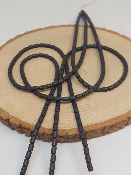 Bileklik Boy Hematit Taşı Yarım Dizi 4*5.5mm (48144) (18CM UZUNLUĞUNDADIR) - Resim 3