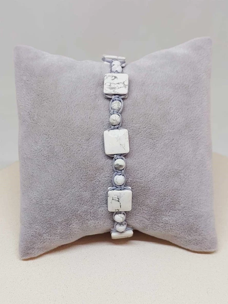 Havlit Taşı Makrome Tasarım Bileklik (51582) - Resim 2