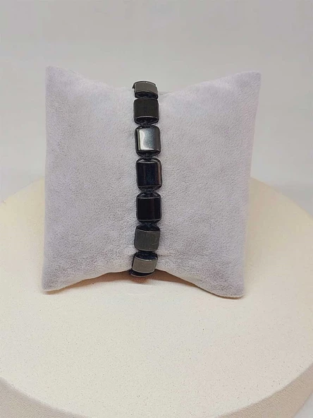 Hematit Taşı Makrome Tasarım Bileklik (51588) - 2