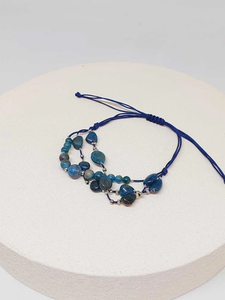 Apatit Taşı Tasarım Bileklik (51574) - 3