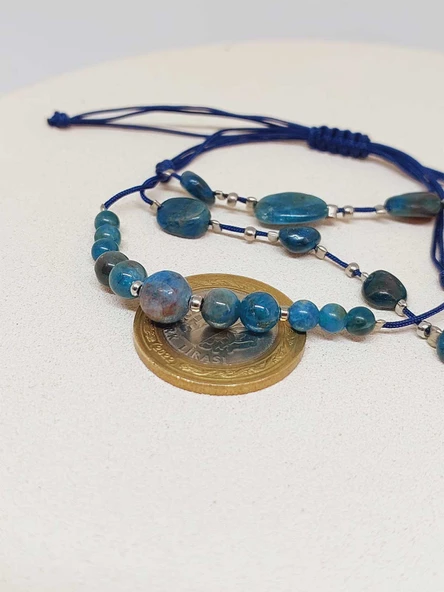 Apatit Taşı Tasarım Bileklik (51574) - 5