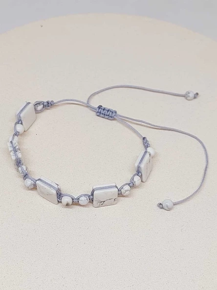 Havlit Taşı Makrome Tasarım Bileklik (51582) - Resim 6