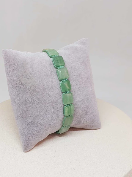 Aventurin Taşı Makrome Tasarım Bileklik (51586) - Resim 5