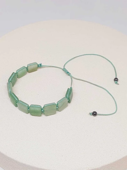 Aventurin Taşı Makrome Tasarım Bileklik (51586) - Resim 7