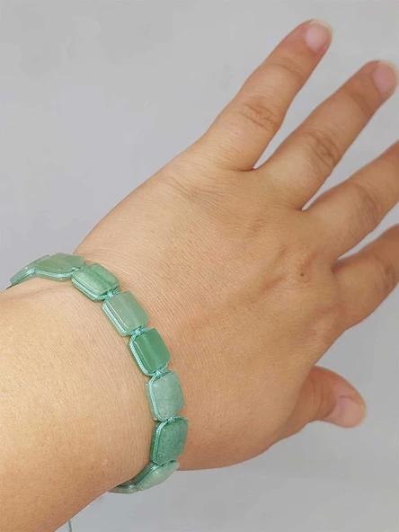 Aventurin Taşı Makrome Tasarım Bileklik (51586) ürün görseli 1