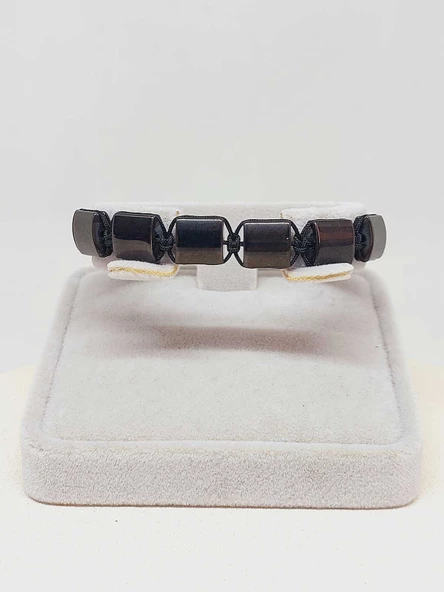 Hematit Taşı Makrome Tasarım Bileklik (51588) - 3