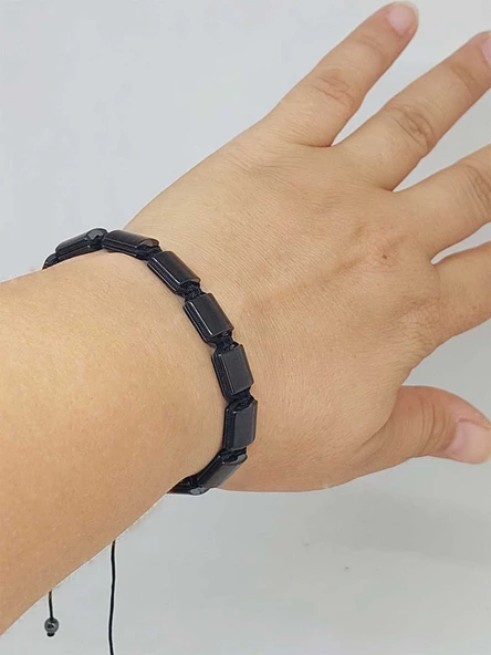 Hematit Taşı Makrome Tasarım Bileklik (51588)