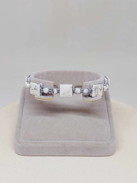 Havlit Taşı Makrome Tasarım Bileklik (51582) - Resim 3