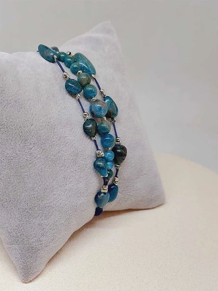 Apatit Taşı Tasarım Bileklik (51574) - 4