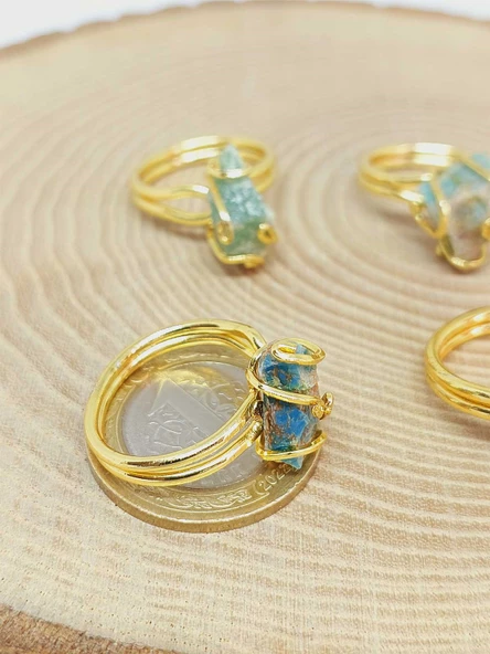 Amazonit Taşı Ayarlanabilir Yüzük (51696) - 3