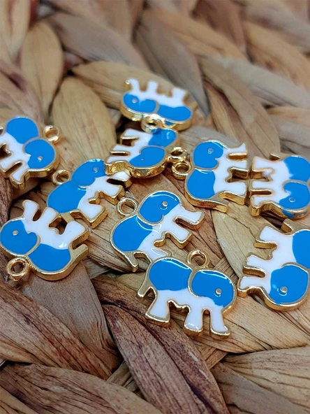 Altın Kaplama Mavi Fil Aparat/2 adet (51810)