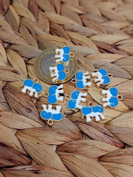 Altın Kaplama Mavi Fil Aparat/2 adet (51810) - 2