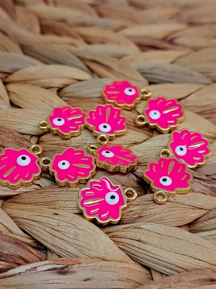 Altın Kaplama Fuşya İstiridye Aparat/2 adet (51828) - Resim 3