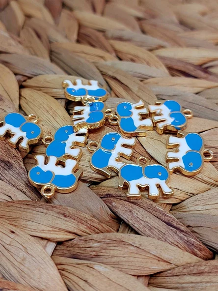 Altın Kaplama Mavi Fil Aparat/2 adet (51810) - 3