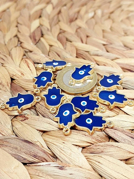 Altın Kaplama Lacivert Fatma Ana Eli Aparat/2 adet (51770) - 2